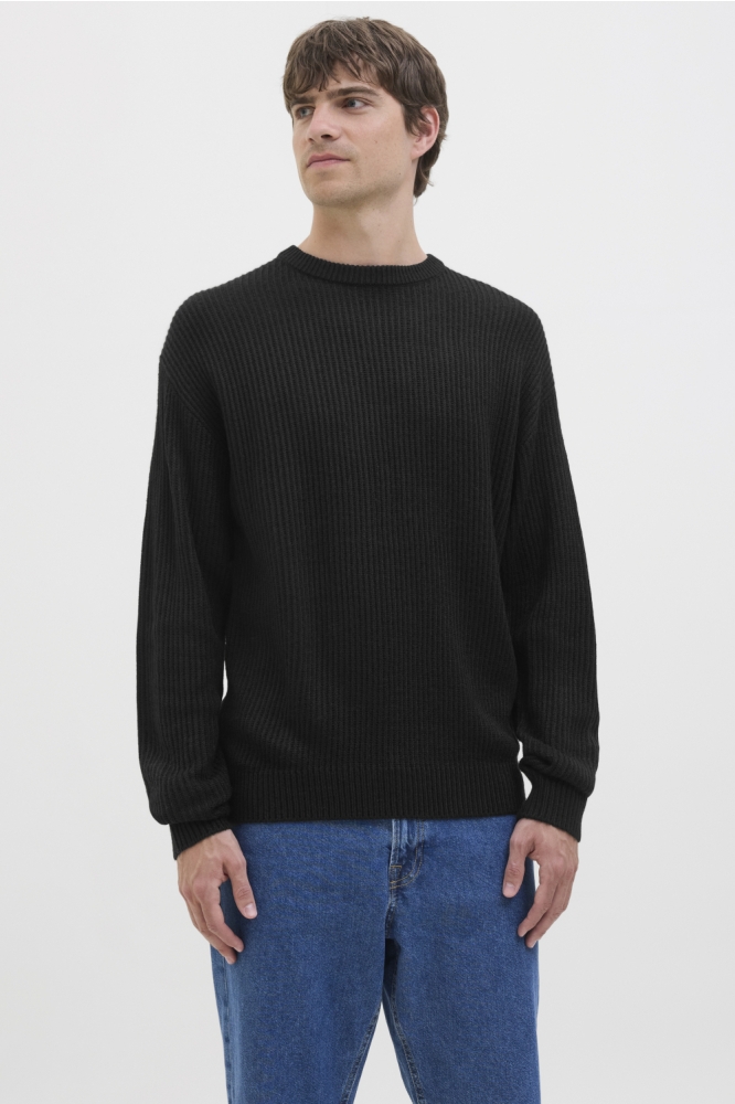 JREBLOGAN KNIT CREW NECK SN 12279452 BLACK